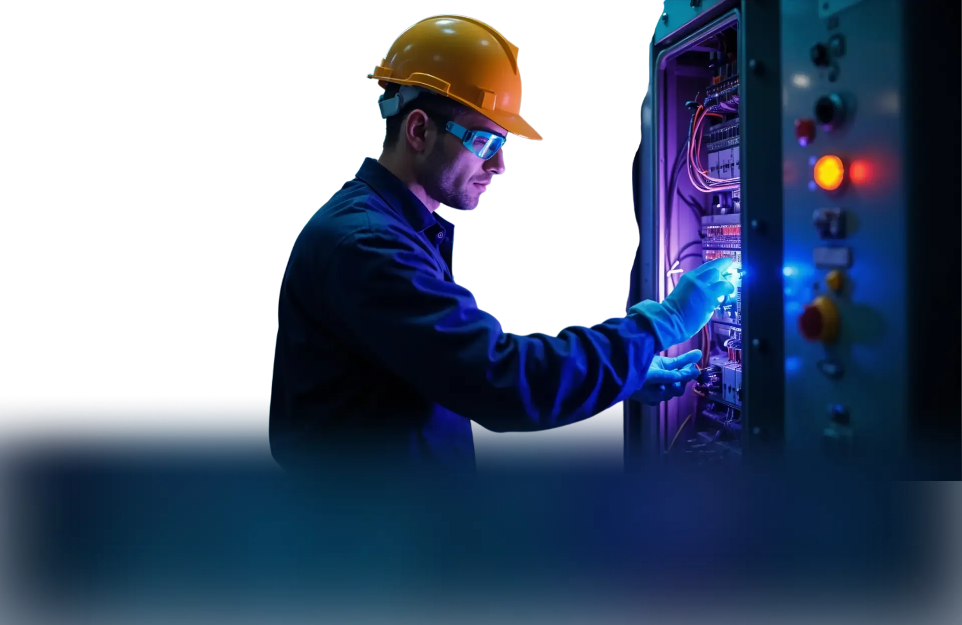 Électricien au travail